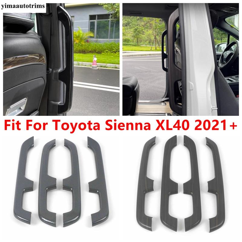 4Pcs Car Inner Rear Door Armrest Panel Strip Decoration Stickers Cover Trim ABS Accessories For Toyota Sienna XL40 - 2025