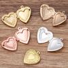 Metal Brass Heart Shaped Photo Locket Charms Pendant Diy Necklace Making