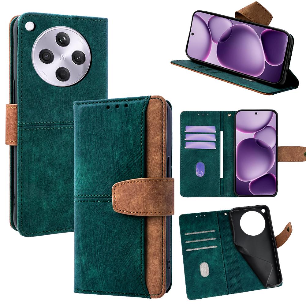 For Oppo Find X8s+ 5G Case RFID Blocking Color Splicing PU Leather Wallet Phone Cover