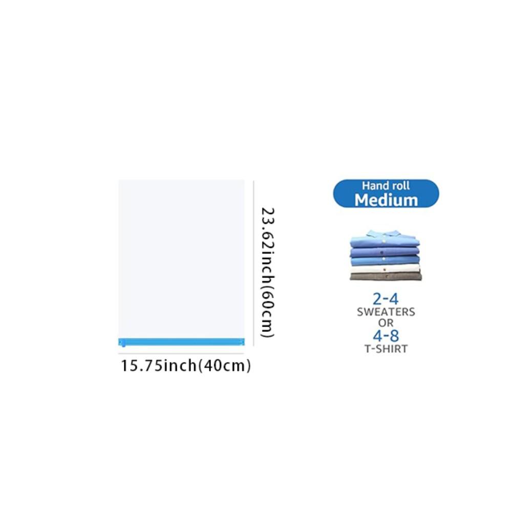 30 Pack Vacuum Storage Bags with Pump Space Saver Storage Bags Vacuum Seal Bags for Clothing Pillows Bedding Travel Organizer