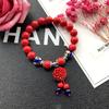 Ретро красный киноварный перегородчатый браслет модный универсальный литературный и этнический стиль браслет с бахромой безопасные аксессуары на год рождения
