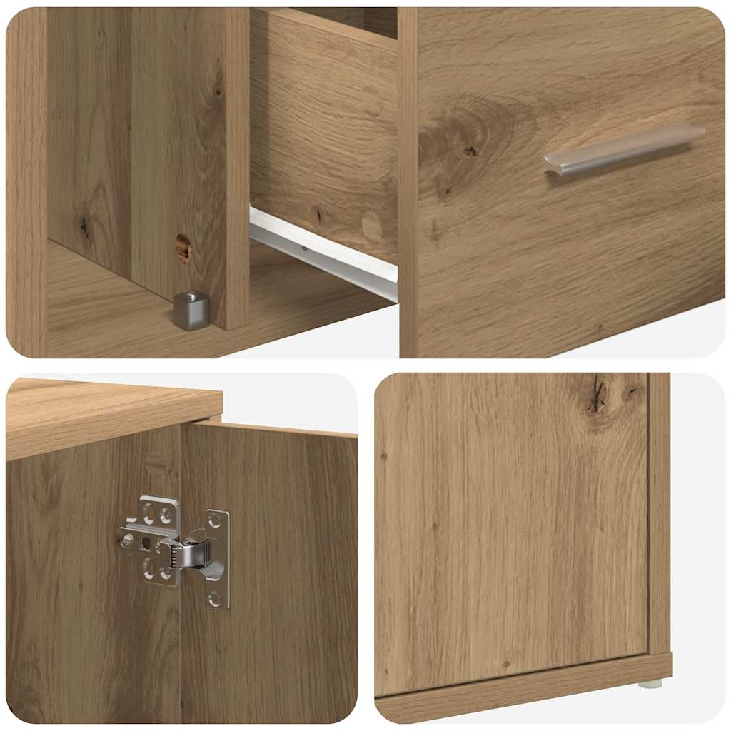 Corner Shelf Artisan Oak 200x40x45 cm Particleboard