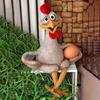 Забавная фигурка петуха Креативная полимерная скульптура животного для двора газона Скульптура курицы Домашнее украшение Орнамент Подарки Рождество