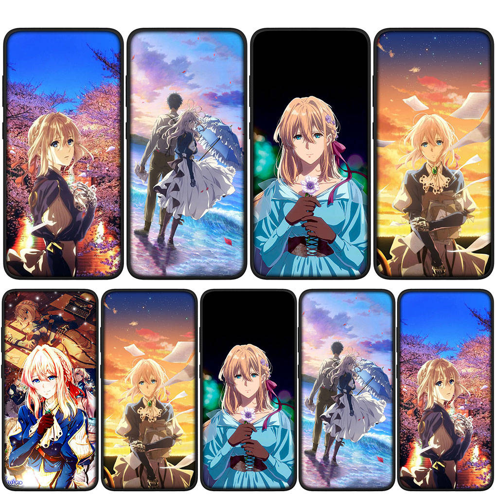 Чехол для iPhone 16 15 Xiaomi Redmi Note 14 13 12 11 Pro Max X 8 9 16e Samsung Galaxy S25 S24 S23 Moto A4 OPPO Huawei Violet Evergarden Phone Case