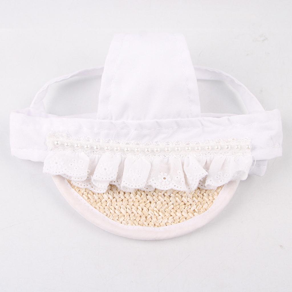 Кепка для собаки с ремешком-бантом, регулируемая солнцезащитная шляпа для маленьких пород, для активного отдыха на открытом воздухе, с отверстиями для ушей, товар для питомцев