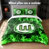VfL Wolfsburg FC Design Bed Bedding Set 1 Duvet Cover + 2 Pillowcases Soft Breathable Household Bed Linens