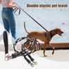 Double Bungee Dog Leash No-Tangle 360-degree Swivel Dual Dog Leash Dog Walking Training Lead Splitter for Medium Large Breeds
