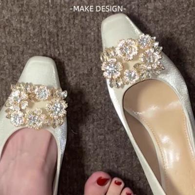 Женские атласные туфли на высоком каблуке 10 см, сексуальные туфли-лодочки с кристаллами для дрэг-квин, женские туфли с острым носком, новые красные, зеленые, для формального случая, вечернего банкета