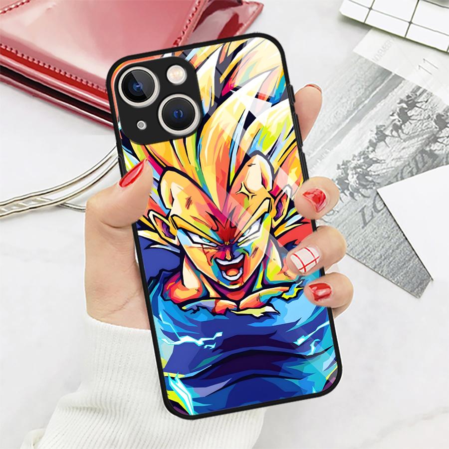 Чехол Dragon BallS Vegeta для iPhone 17 Pro Max 13 Air 8 15 Plus 16 XR 12 11 14 Стеклянная крышка для телефона