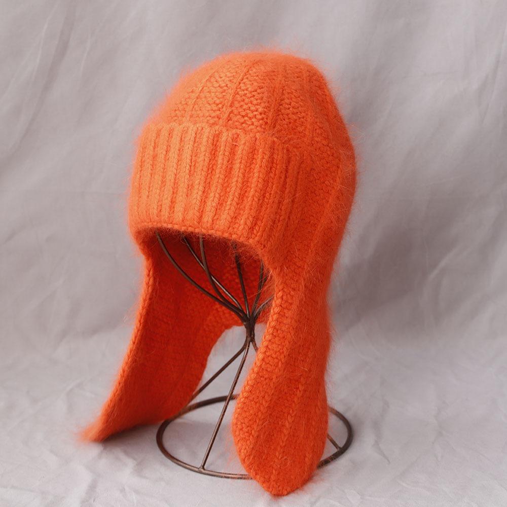 Korean Style Knitted Hat Solid Color Ear Cap Cute Lei Feng Cap Girls