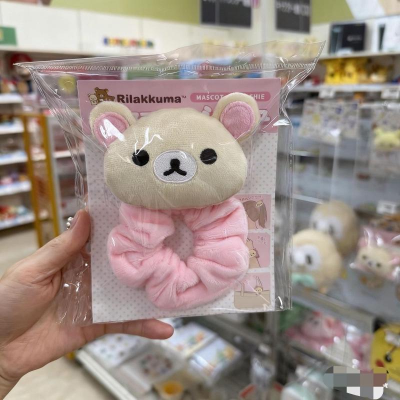 Милая мультяшная плюшевая резинка для волос Rilakkuma - Аксессуар для хвоста и пучка для девочек