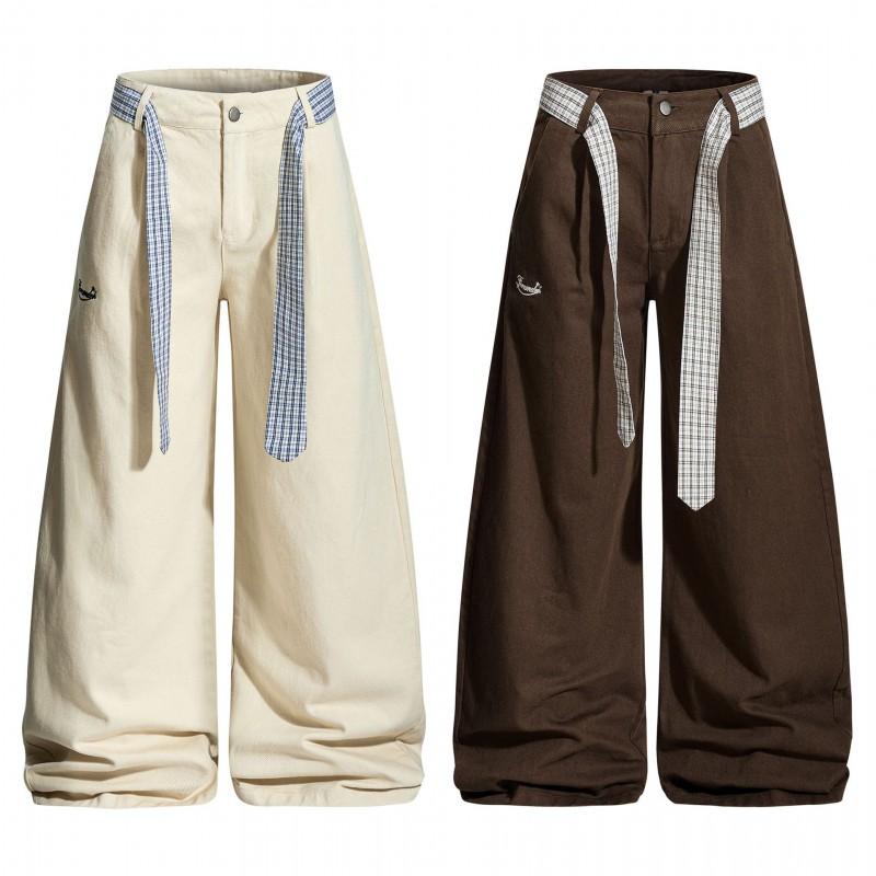 Unisex Relaxed Fit Cargo Pants With Multiple Pockets Cotton Straight Leg Workwear Style Daily Wear