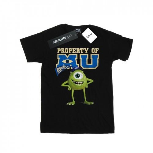 Disney Womens/Ladies Monsters University Property Of MU Mike Cotton Boyfriend T-Shirt