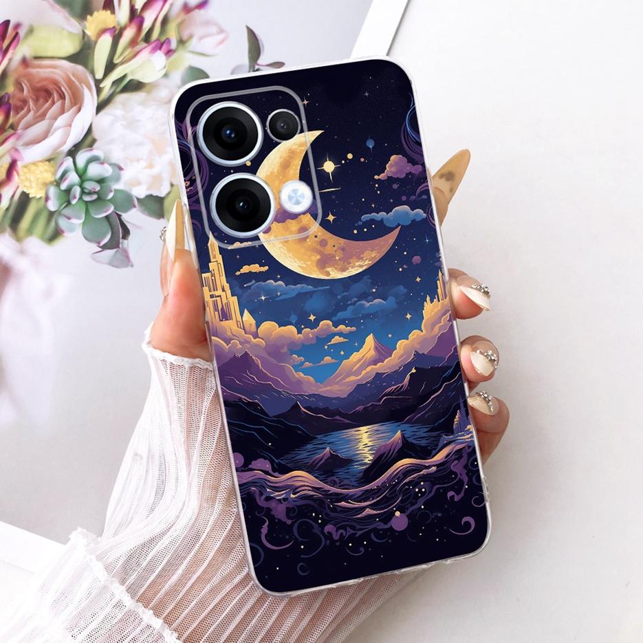 For Oppo Reno13 Pro Case CPH2697 Luxury Flowers Butterfly Painted Cover Soft Slim Phone Case For Oppo Reno 13 Pro Reno13 5G Bags