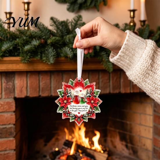 Seasonal Home Decorations Heartfelt Holiday Keepsake Ornament, Acrylic Hanging Decoration for Loved Party Decor Ones, Christmas Tree Pendant