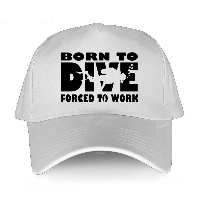 Черная повседневная бейсболка с принтом для мальчиков MSP BORN TO DIVE вынуждена работать Мужская женская летняя шляпа уличные кепки Snapback спортивный капот