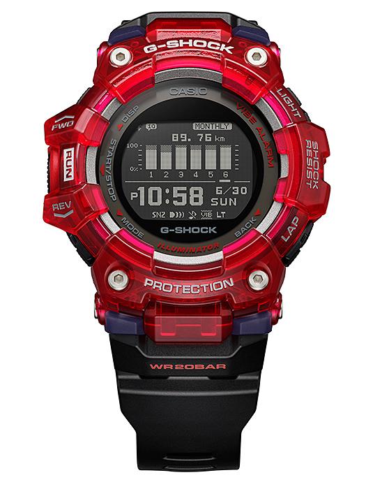 Casio Мужские часы G-SHOCK, смола, водостойкость 200 м, цифровые, ударопрочные, кварцевые, GBD-100SM-4A1