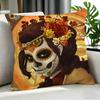Art DDia De Muertos design arting Cushion Cover Cushion Cover Set Pcs x x x Pillowcase Decorative Sofa Home Decor