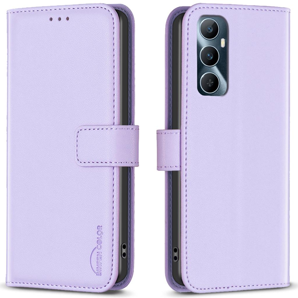 BINFEN COLOR BF17 Для Realme C65 4G Чехол-кошелек Фолио Флип Кожаный чехол для телефона