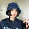 Sunshade Denim Bucket Hats Lightweight Sun Protection Basin Cap Simple Retro Fisherman Hat  Spring