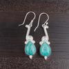 Natural Amazonite Gemstone 925 Sterling Sivler Handmade Jewelry Earrings For Mom EE-37-23