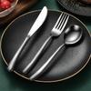 304 Stainless Steel Tableware Western Food Knife, Fork and Spoon Restaurant Hotel Home Steak Knife and Fork Knife Set