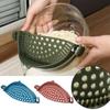 Silicone Pot Side Drainer Vegetable Noodle Drainage Filter Pour Baffle Kitchen Gadgets