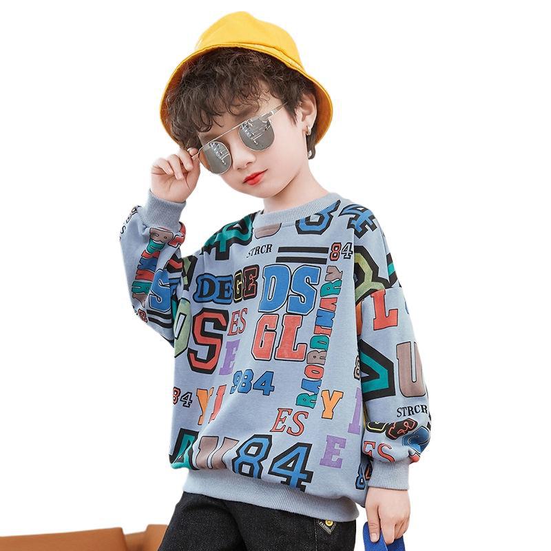 Boys Spring Autumn Hoodie Fashionable Cool Long Sleeve Top For Kids Trendy