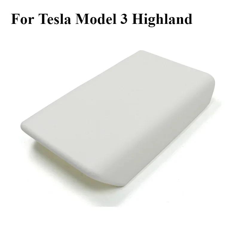 Для Tesla Model 3 Y 2025 2025 Аксессуары Подлокотник Защитная крышка коробки Белый Мягкий TPE Центральная консоль Панель Pad Model3 Highland