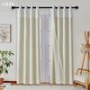 1 шт. LOZUJOJU 70-80% затемнение бежевый цвет затемняющие шторы и прозрачные шторы двухслойные шторы для гостиной спальни декор окна