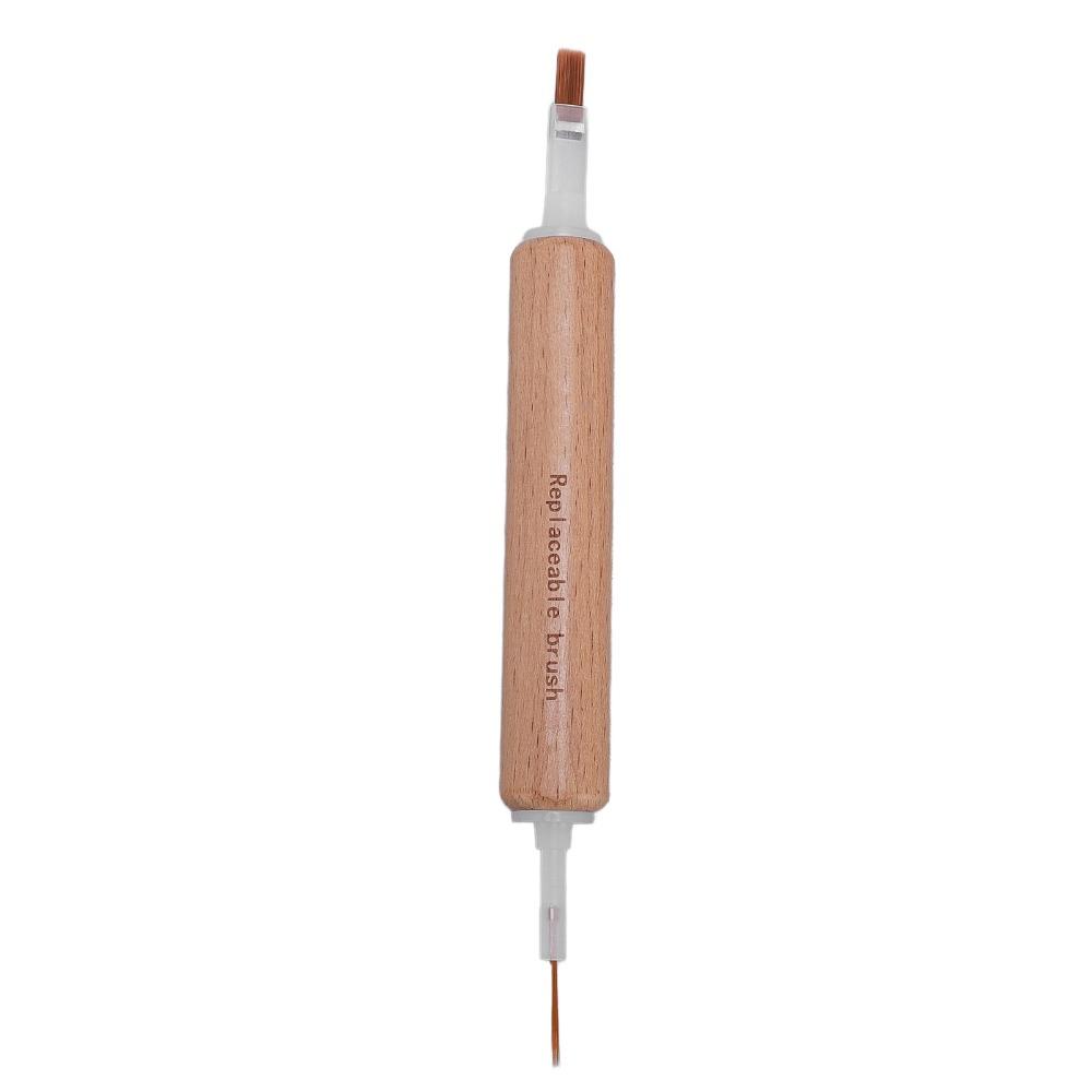 60pcs Wooden Handle Nail Brush Replacement Heads Dip Gel Nail Polish Brush Salon Or Home Use