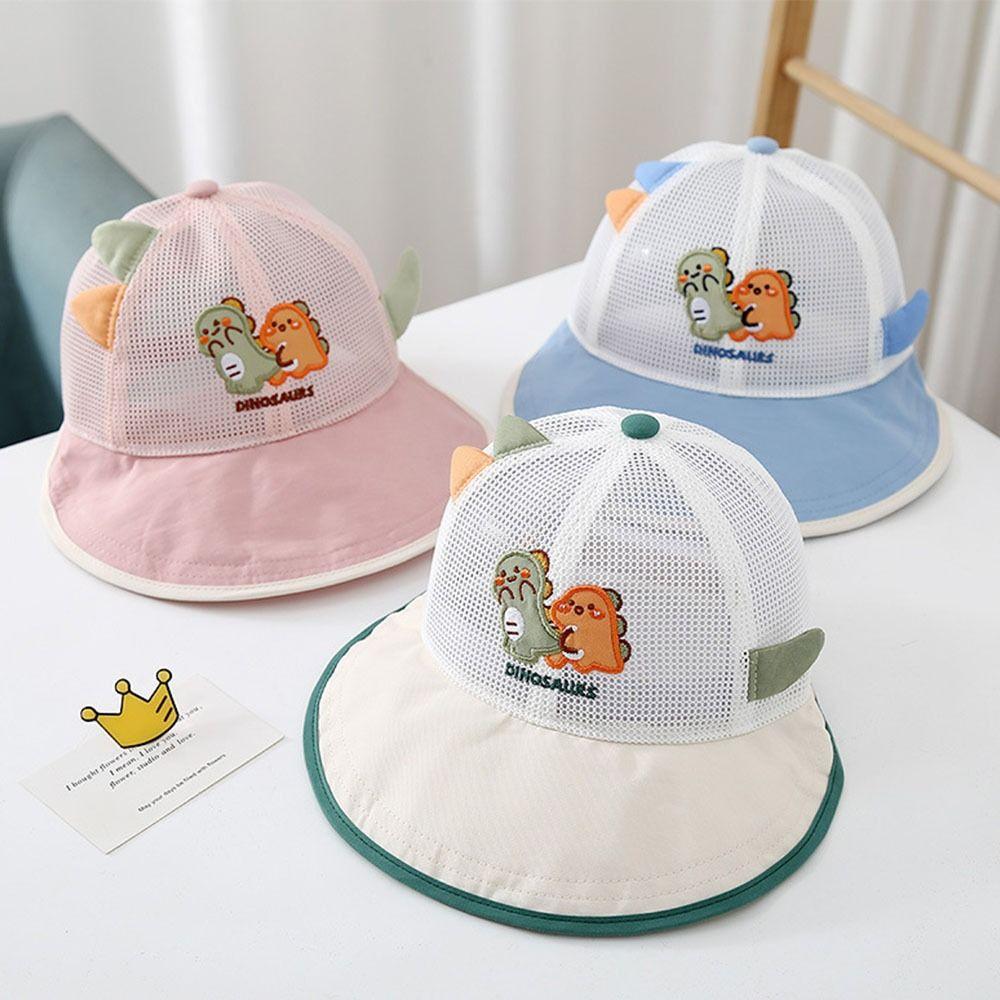 Large-Brim Kids Summer Sun Hat Thin Baby Duckbill Hat Cartoon Children's Mesh Basebal Hat Travel