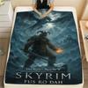 Фланелевое одеяло с принтом Tamriel, Высококачественное, Удобное для всех сезонов, Декор для дома, Тепло и уют