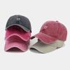 Washed Cotton Sun Hat Embroidered Love Sunscreen Cap Casual Baseball Cap  Women Men