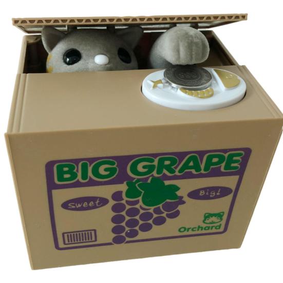 Копилка, автоматическая кража денег, копилка для монет, жадный кот, копилка, монеты США, совместимая коробка для экономии денег для детей