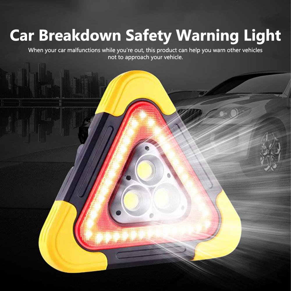 Многофункциональный автомобильный аварийный треугольный дорожный предупреждающий свет, солнечный предупреждающий свет, складной вертикальный для ремонта автомобиля