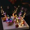 Make Up With Led Light Flower Branch Twig Women Hair Clip Korean Style Hair Clip Christmas Antlers Hairpin Hair Accessories