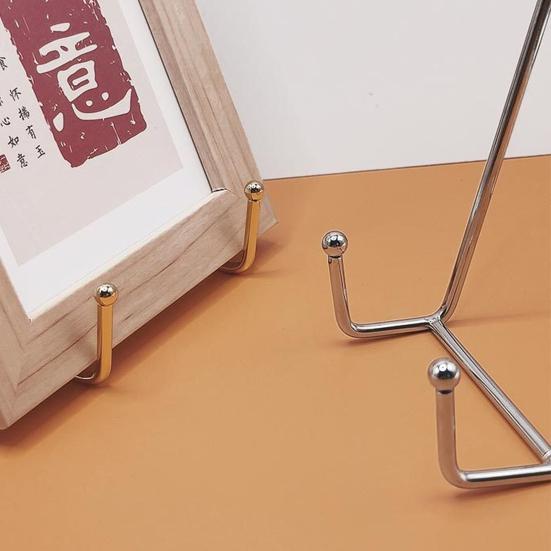 Metal Plate Display Stand Picture Frame Easel Tabletop Picture Stand Wire Easel for Display Photo Frame Book Sign Vinyl Record