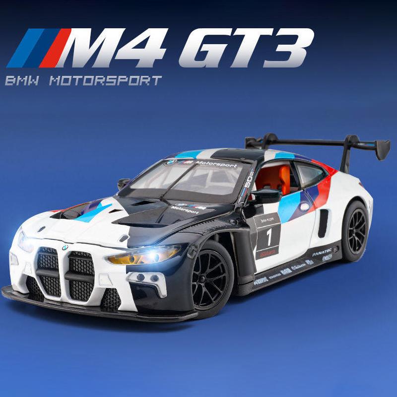 CCA 1:24 BMW M4 GT3 M6 BMW CSL Z4 Alloy Car Diecasts & Toy Vehicles Car Model Sound and light Car Toys For Kids Gifts
