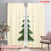 2pcs,2D Plane Printing Creative Curtains Christmas Tree Festive_c (3) Versatile Polyester (without Rod) Room Decor Use for