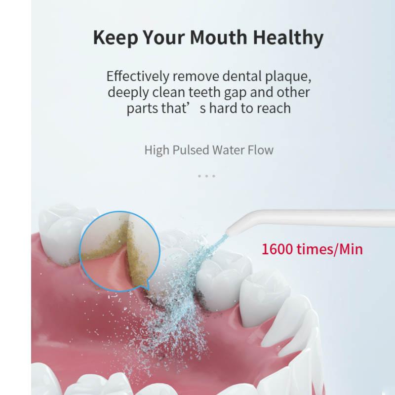 Electric Pulse Tooth Cleaner Portable Household Tooth Cleaner Tooth Cleaning Artifact Tooth Stains Dental Calculus and Tartar Smart Tooth Cleaner