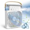 Portable Air Humidifier Fan Air Conditioner USB Electric Fan LED Night Light Water Mist Fun 3-in-1 Air Cooler