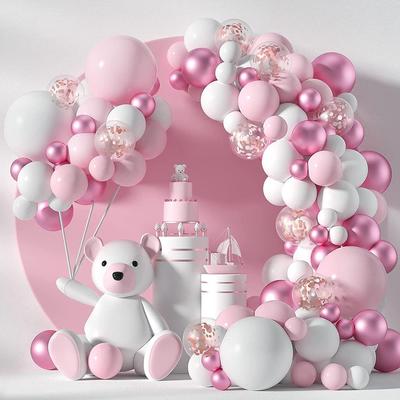 Макарон Розовый Воздушный Шар Гирлянда Арка Добро пожаловать Baby Shower День Святого Валентина День Рождения Свадебные Украшения Юбилейный Латекс