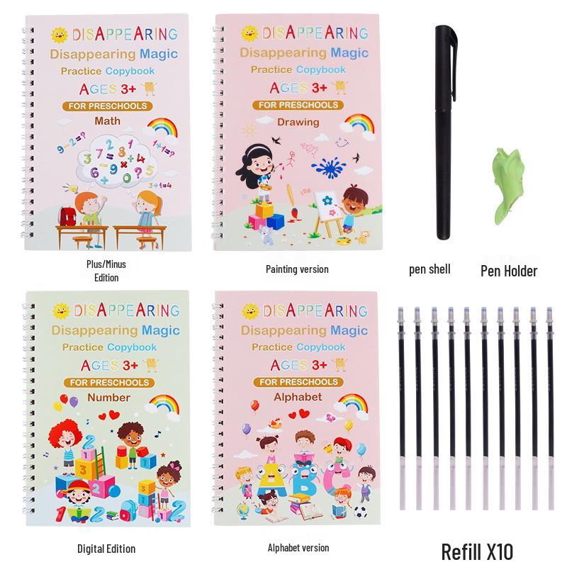 Groove Drawing Calligraphy Book: All-English Practice Template for Children