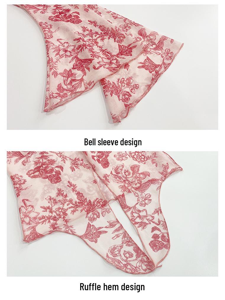 Женский этнический танцевальный топ из марли для экзаменов по искусству 2025 года — сказочный струящийся костюм.