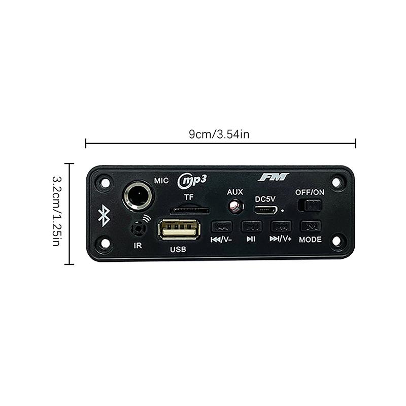 10W 6W Bluetooth Amplifier Mp3 Decoder Board Microphone Car Mp3 Player Recharge Fm Radio Module Microphone Tf Usb Amplificador