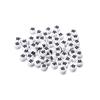 White Round Beads with Black Letters - 26-Letter Set for DIY Necklace & Phone Chain Accessories
