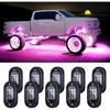 LED Rock Lights For UTV 4 Pods,RGB Rocklights With App & Remote Control, Underglow Rock Light Kit For ATV Golf Cart UTV RZR Trucks