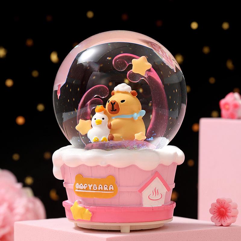 Dreamy Unicorn Crystal Ball Luminous Music Box - Snowflake Gift for Best Friend, Creative Qixi Present