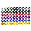 10pcs Car Modified Hex Fasteners Fender Washer Bumper Engine Concave Screws Aluminum Fender Washers and M6 Bolt